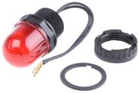 23110055 Werma EM 231 Series Red Steady Beacon, 24 V dc, Panel Mount, LED Bulb, IP65