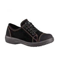 vibns30nr40 LEMAITRE SECURITE VITAMINE Women's Black, Orange Stainless Steel Toe Capped Safety Trainers, EU 40