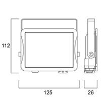 90157 Sylvania SYLFLOOD Floodlight, 26 W, 3000 lm, IP65
