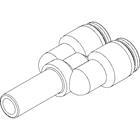 qsy-6h-b Festo QSY Series Y Fitting Push In 6 mm, Push In 6 mm to Push In 6 mm, Tube-to-Tube Connection Style, 133145