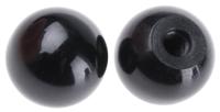 686-014 RS PRO Black Ball Clamping Knob, M5, Threaded Hole