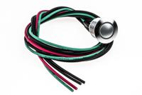 175-9598 RS PRO Illuminated Push Button Switch, Momentary, Panel Mount, 16mm Cutout, SPST, Green, Red LED, 36V dc, IP67