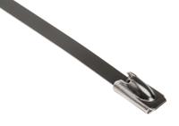 183-4230 RS PRO Cable Tie, Ball Lock, 200mm x 4.6 mm 316 Stainless Steel, Pk-100