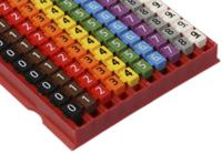 561-01100-wic1-0-9-pa66-special HellermannTyton WIC1 Snap On Cable Markers, assorted colours, Pre-printed "0 → 9", 2 → 2.8mm Cable,