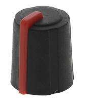 303tp110-006237230 Sifam 11.5mm Black Potentiometer Knob for 6mm Shaft Splined, 3/03/TP110-006/237/230