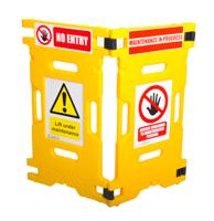 ele1 Addgards Yellow PE Folding Barrier