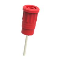 3289-r Electro PJP Red Female Banana Socket, 4 mm Connector, Press Fit Termination, 36A, 1kV, Nickel Plating