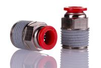 c01251048 Norgren, Push In 10 mm to R 1/2, Threaded-to-Tube Connection Style