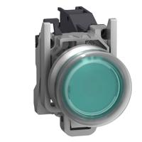 xb4bp381gex Schneider Electric Harmony Series Push Button Switch, Spring Return, Through Hole, 22mm Cutout, 1NO, Green LED, 415V,
