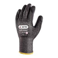 sky27 Skytec Ninja Knight Black Nylon Fibreglass, Polyethylene Work Gloves, Size 10, Nitrile Coating