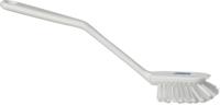 42375 Vikan Medium Bristle White Scrubbing Brush, 23mm bristle length, PET bristle material