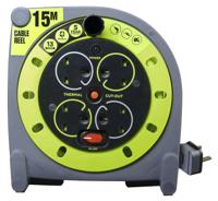 889-2488 RS PRO 15m 4 Socket Type G - British Cable Reel Open Reel, 240 V