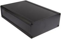 188-1265 RS PRO Black Extruded Aluminium Heat Sink Case, IP40, Black Lid, 300 x 200 x 86mm