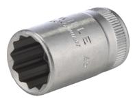 02010013 STAHLWILLE 3/8 in Drive 13mm Standard Socket, 12 point, 30 mm Overall Length