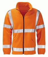hvfler-m Gladiator Hi Viz Orange Fleece Jacket -