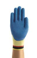 80600100 Ansell PowerFlex Blue Kevlar Kevlar Cut Resistant Gloves, Size 10, Latex Coating