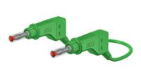 669407-05025 Staubli Test lead, 32A, 600V, Green, 50cm Lead Length
