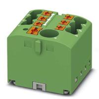 3273338 Phoenix Contact Distribution Block, 7 Way, 4mm², 24A, 450 V, Green