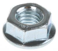 275-478 RS PRO, Bright Zinc Plated Steel Flanged Hex Nut, DIN 6923, M6