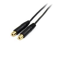 muy1mff StarTech.com Male 3.5mm Stereo Jack to Female 3.5mm Stereo Jack x 2 Aux Cable, Black, 150mm MUY1MFF