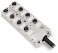 757-265000-005 WAGO 757 Series Actuator Hub, M12, 5m cable, 5 way, 6 port