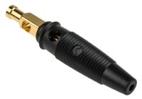 930727700 Hirschmann Test & Measurement Black Male Banana Plug, 4 mm Connector, Solder Termination, 30A, 30 V ac, 60V dc, Gold
