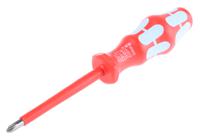 022734 Wera Phillips Insulated Screwdriver, PH2 Tip, 100 mm Blade, VDE/1000V, 161 mm Overall