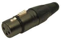 208-0609 RS PRO Cable Mount XLR Connector, Female, 3 Way, Silver Plating