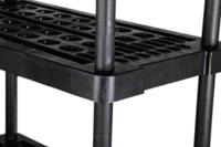838-6563 RS PRO Black 5 Shelf PP Shelving Unit, 1760mm x 790mm, 390mm, 40kg Load