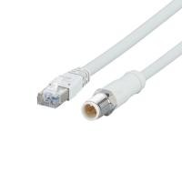 evf550 ifm electronicEVF, 1m Cat5e, Grey M12 to Male RJ45 Male, Shielded, Terminated MPPE Sheath