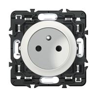 067711 Legrand 0677 White Plug Socket, 2 Poles, 16A