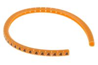 812-1262 RS PRO Snap On Cable Markers, Black on Orange, Pre-printed "4", 3 → 3.4mm Cable