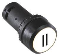 1sfa619120r1015-cp12-10w-10 ABB Compact Series Illuminated Push Button, Panel Mount, 22mm Cutout, SPST, IP69K