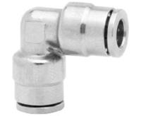 100400800 Norgren PNEUFIT 10 Series Elbow Fitting, Push In 8 mm to Push In 8 mm, Tube-to-Tube Connection Style, 10040