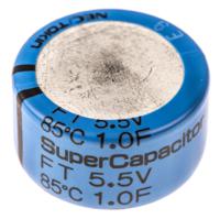 ft0h105zf KEMET 1F Supercapacitor -20 → +80% Tolerance, Supercap FT 5.5V dc, Through Hole