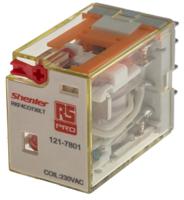 121-7801 RS PRO Plug In Power Relay, 240V ac Coil, 6A Switching Current, 4PDT