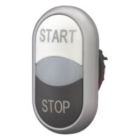 216708-m22-ddl-ws-gb1gb0 Eaton RMQ Titan M22 Series Black, White Momentary Push Button, 22mm Cutout, IP66