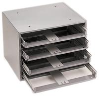 303-4731 Durham 4 Cell Grey Steel Compartment Box, 285mm x 387mm x 298mm