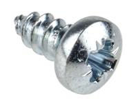 546-5604 RS PRO Bright Zinc Plated Steel Pan Head Self Tapping Screw, N°4 x 1/4in Long 6.5mm Long