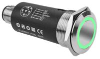 82-66572134 EAO 82 Series Illuminated Illuminated Push Button Switch, Latching, Panel Mount, 22mm Cutout, SPDT, Green LED, 35V,