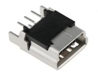 500075-1517 Molex Straight, Through Hole, Socket Type B 2.0 USB Connector