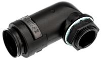 bvwv-m207 PMA 90° Elbow, Cable Conduit Fitting, 17mm Nominal Size, M20, PA 6, Black IP68 rating