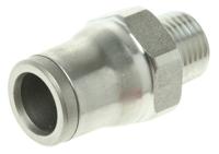 3805-08-11 Legris LF3800 Series Straight Threaded Adaptor, NPT 1/8 Male to Push In 8 mm, Threaded-to-Tube Connection Style