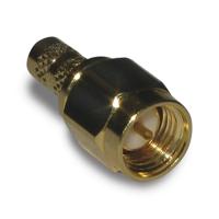 132195 Amphenol RF, Plug Cable Mount SMA Connector, 50Ω, Crimp Termination, Straight Body