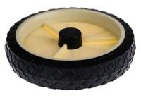 380076 Guitel Hervieu Black, White Rubber Trolley Wheel, 50kg