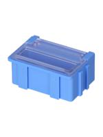 8150014 Licefa 1 Cell Blue, Transparent Compartment Box, 21mm x 42.4mm x 29.4mm