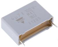 mkt1822547015 Vishay MKT 1822 Polyester Film Capacitor, 63 V ac, 100 V dc, ±10%, 4.7μF, Through Hole
