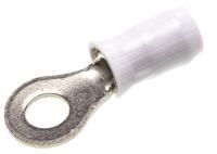 50840 TE Connectivity, PIDG, STRATO-THERM Insulated Ring Terminal, M4 Stud Size, 2.15mm² to 2.15mm² Wire Size, White
