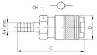 187-8780 RS PRO Brass Male Quick Air Coupling, 10mm Hose Barb