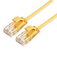21153922-100 Roline, 500mm Cat6a, Yellow RJ45 to Male RJ45 Male, UTP Unshielded, Terminated LSZH Sheath